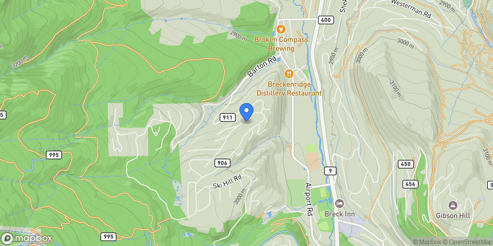 Map showing 1009 American Way , Breckenridge, CO 80424, Breckenridge, Colorado, United States.