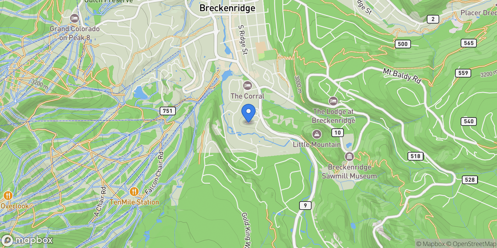 Map showing 9339 State Hwy 9 Unit# 101, Breckenridge, CO 80424, Breckenridge, Colorado, United States.