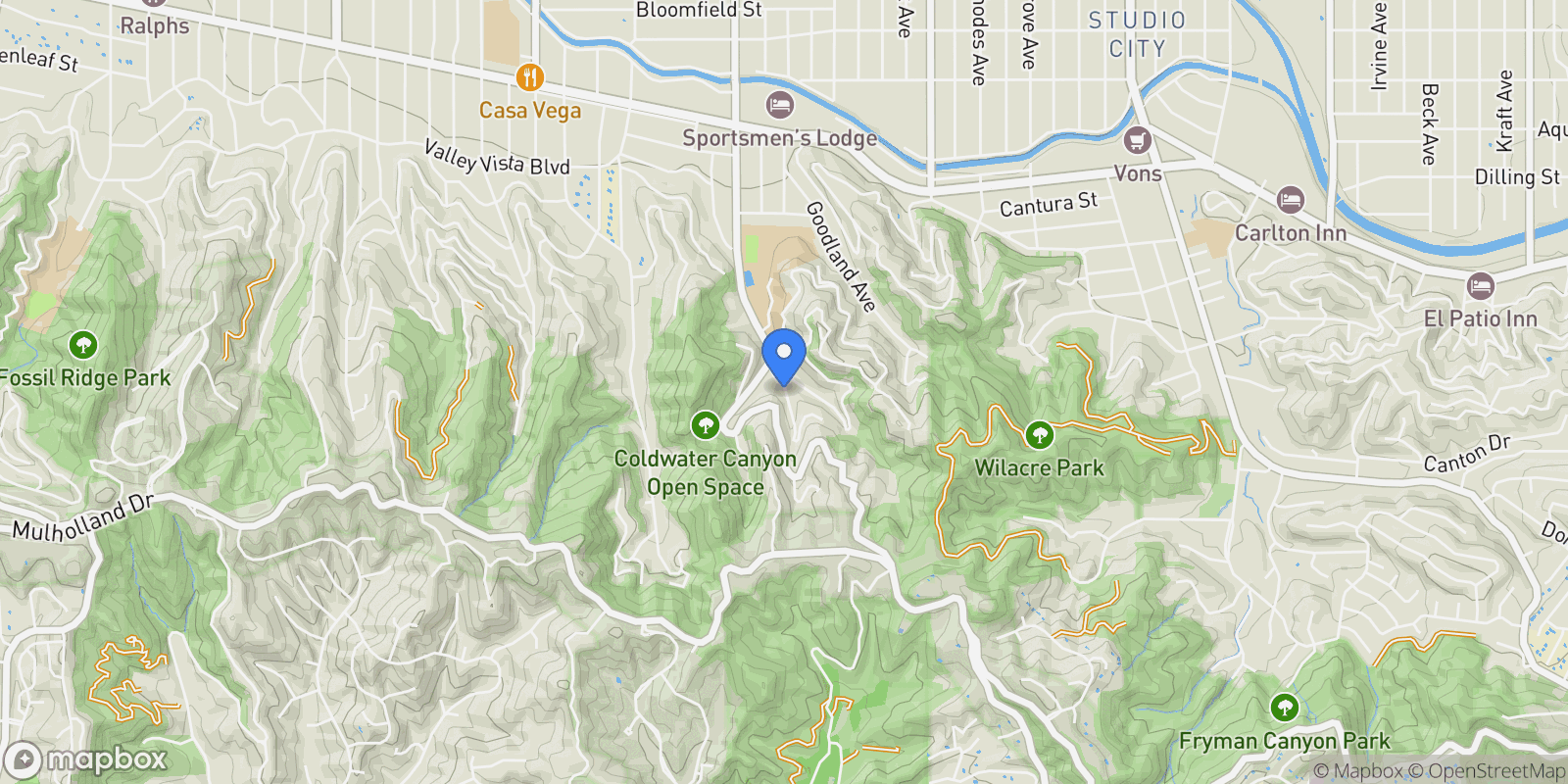 Map showing 3977 Oeste Avenue, Los Angeles, California, United States.