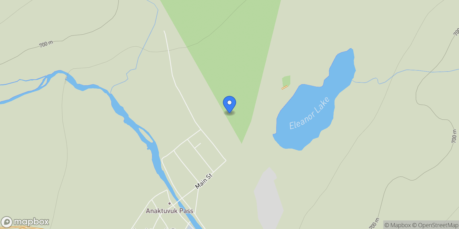 Map showing 374 & 376 Kayak Road, Anaktuvuk Pass, AK 99635, Anaktuvuk Pass, Alaska, United States.
