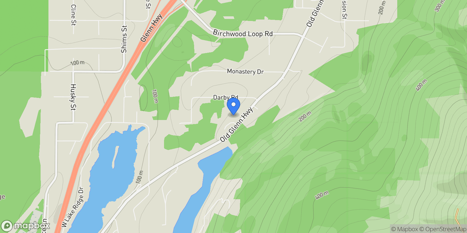 Map showing 19111 Stephanie Boulevard, Eagle River, AK 99577, Anchorage, Alaska, United States.
