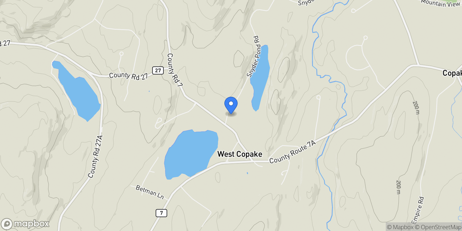 Map showing 20 Snyder Pond Road, Copake, NY 12516, Copake, New York, United States.