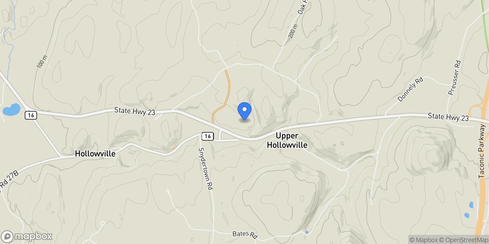 Map showing 627 State Route 23, Craryville, NY 12521, Hollowville, New York, United States.