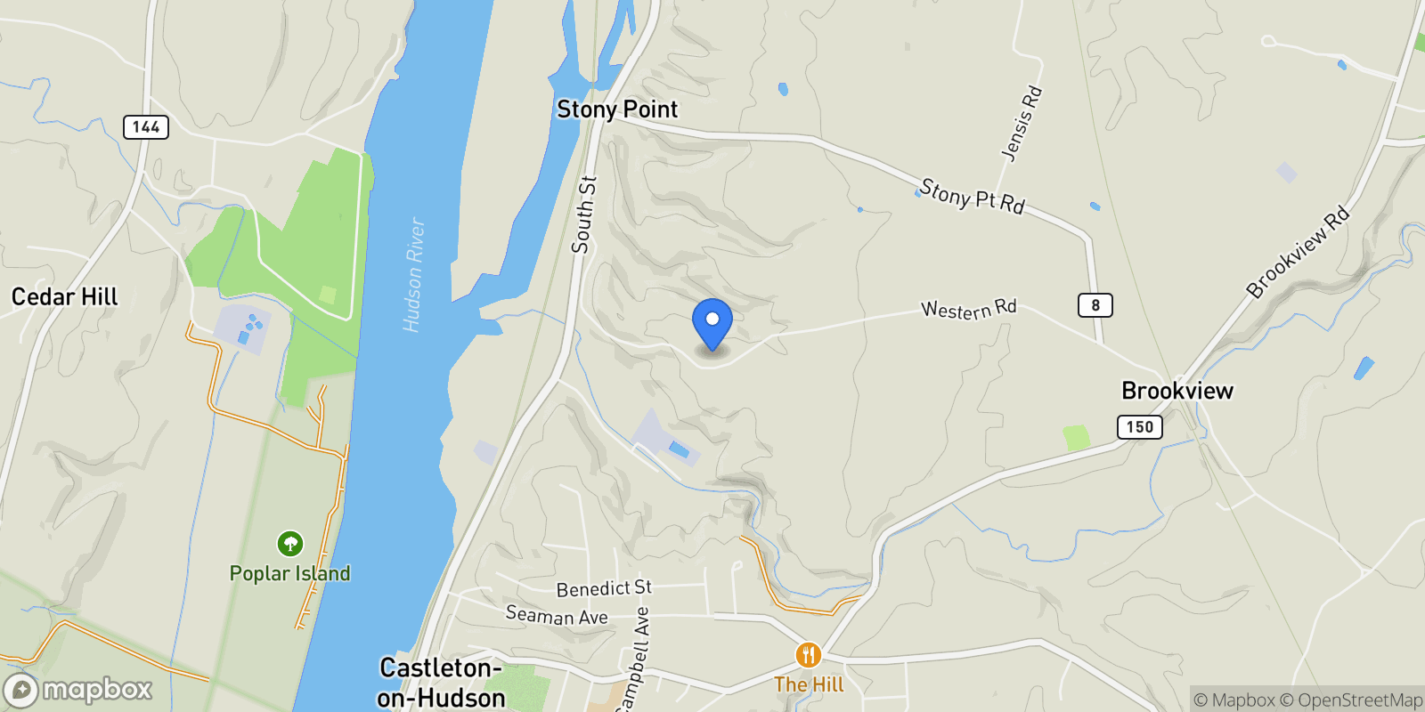 Map showing 797 Western Road, East Schodack, NY 12063, Castleton-on-Hudson, New York, United States.