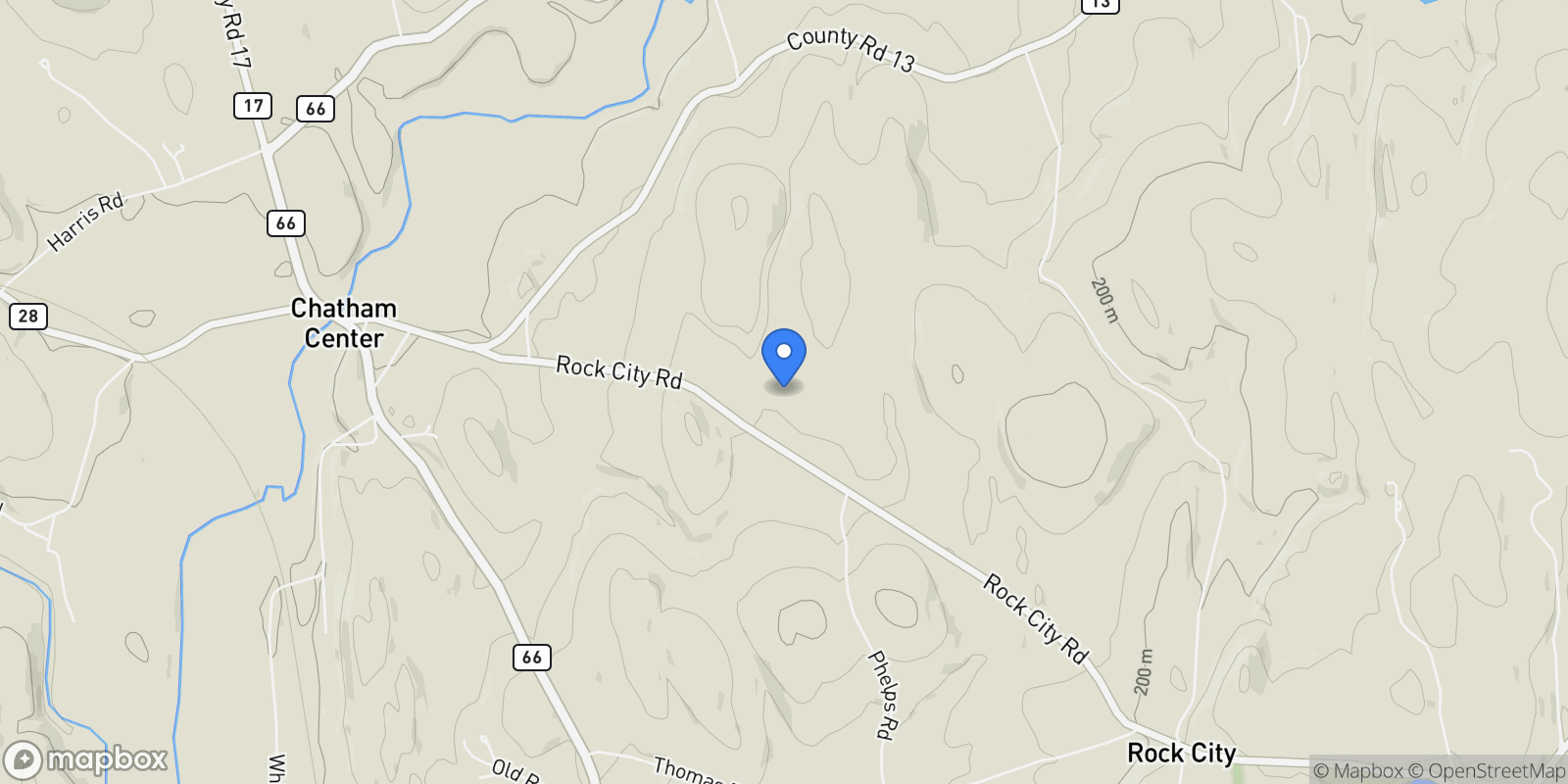 Map showing 147 Rock City Road, Old Chatham, NY 12136, Old Chatham, New York, United States.