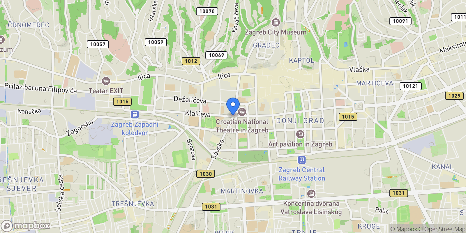 Map showing Mimara, Zagreb, City of Zagreb.
