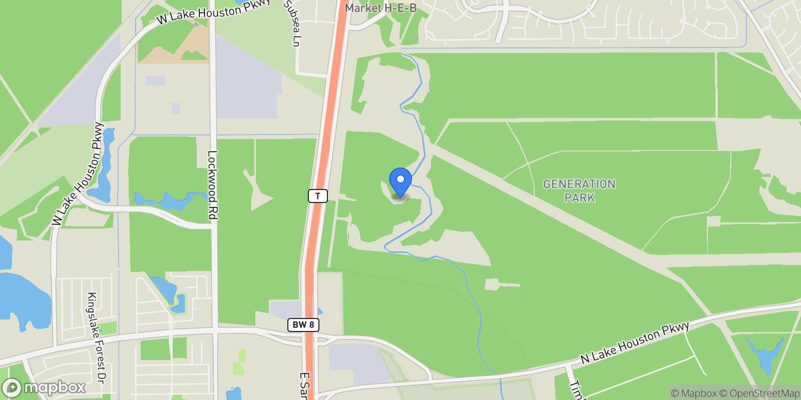 Map showing 18211 Langkawi Lane, Houston, TX 77044, Houston, Texas, United States.