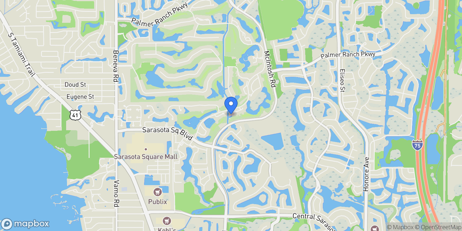 Map showing 4416 CALLE SERENA, Sarasota, Florida, United States.