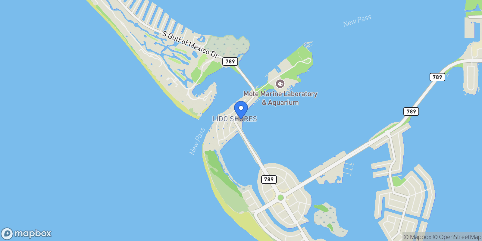 Map showing 424 BOWDOIN CIRCLE, Sarasota, Florida, United States.