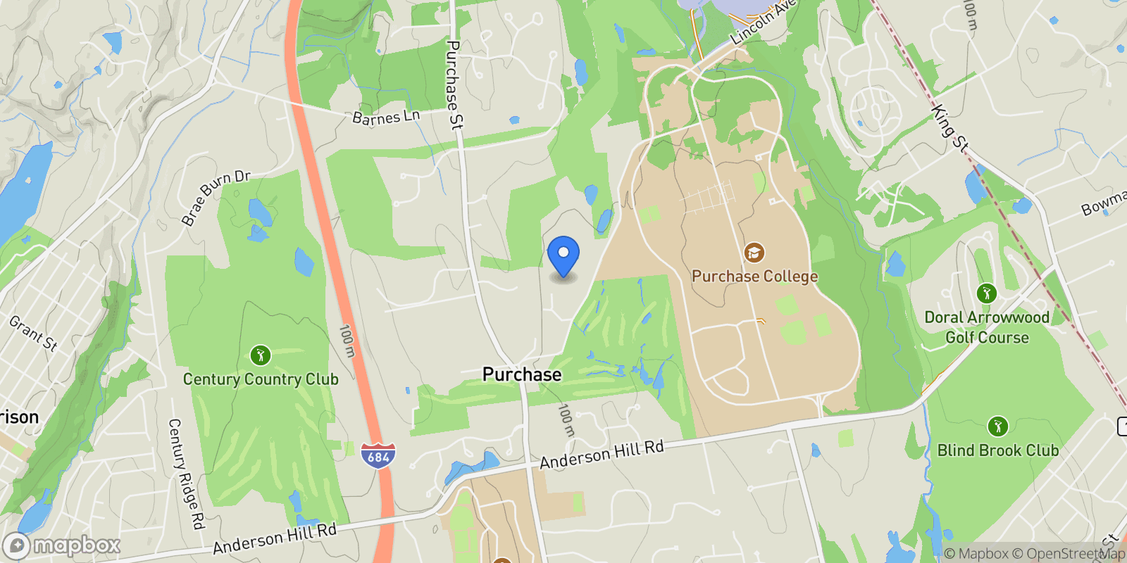 Map showing 21 Dorann Road, Purchase, NY 10577, Harrison, New York, United States.