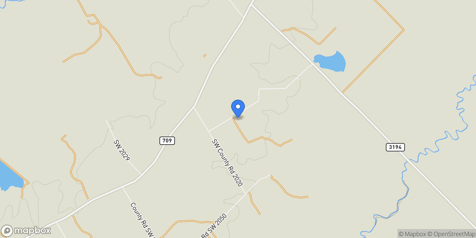 Map showing 8195 SW County Road 2010 SW, Corsicana, TX 75110, Streetman, Texas, United States.