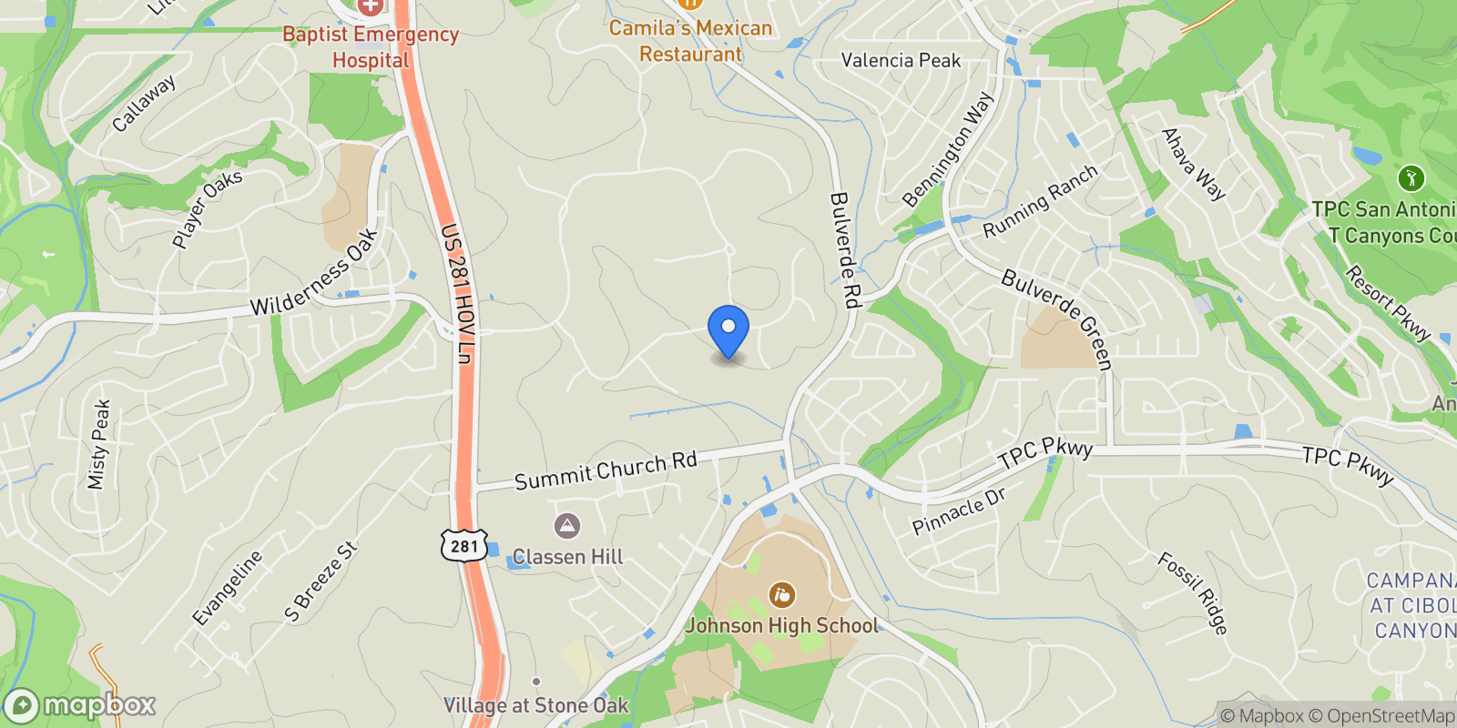 Map showing 23 Nopalito, San Antonio, TX 78261, San Antonio, Texas, United States.