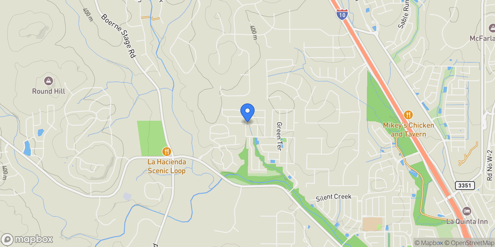 Map showing 25802 Madison Ranch, San Antonio, TX 78255, San Antonio, Texas, United States.