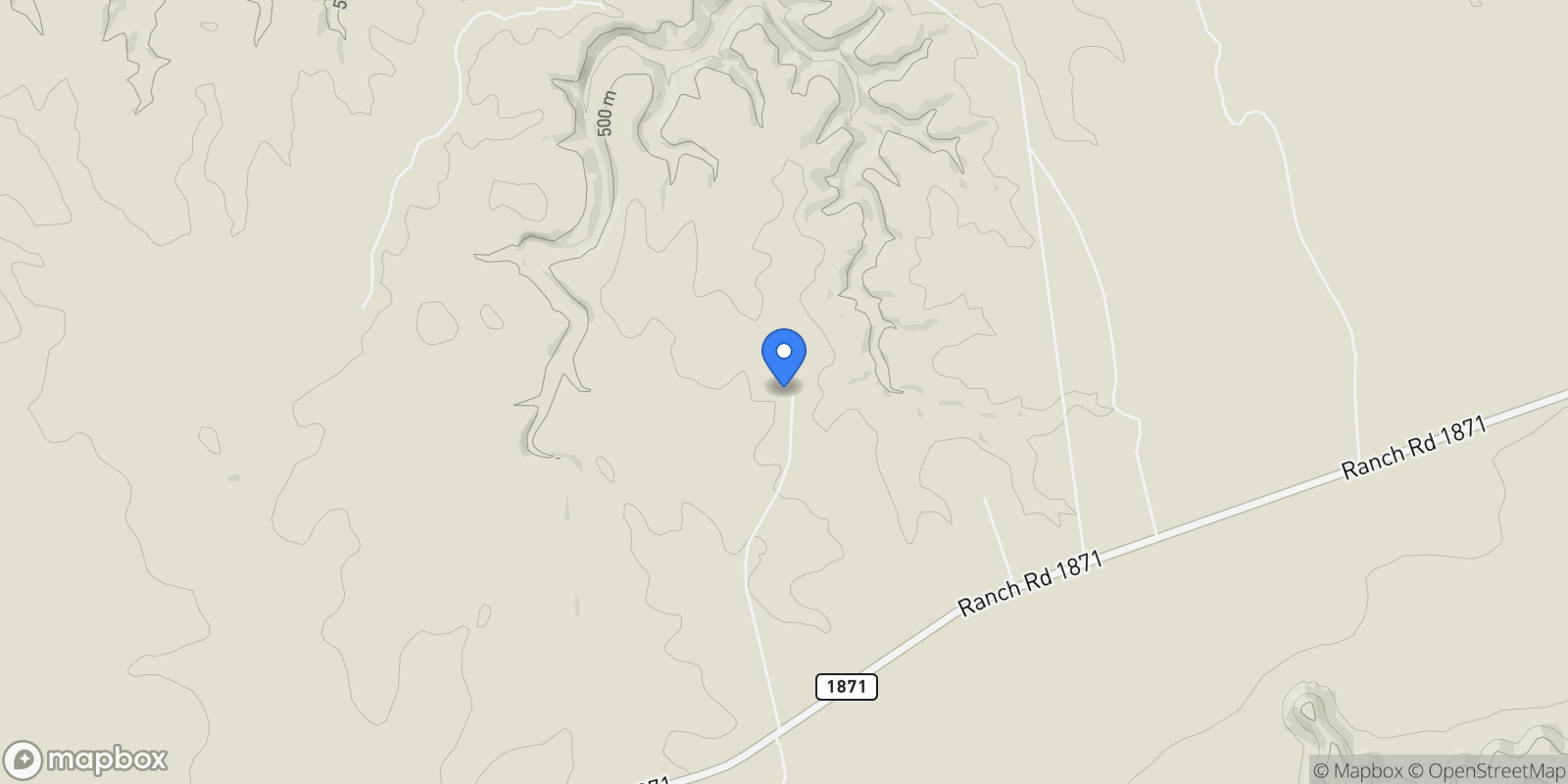 Map showing 19316 Ranch Road 1871, Mason, TX 76856, Mason, Texas, United States.