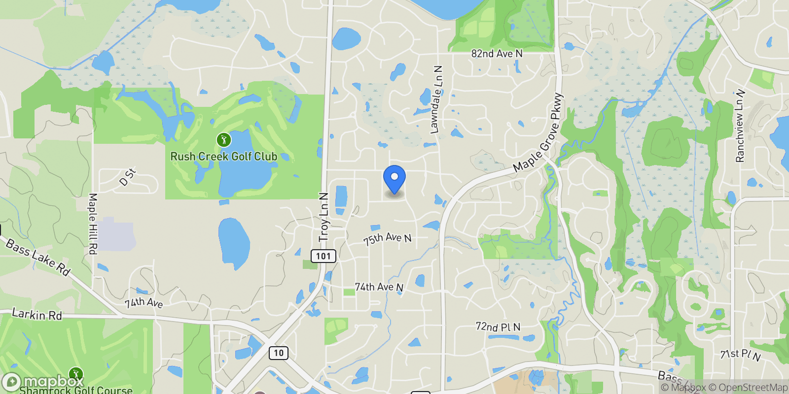 Map showing 17818 77th Avenue N, Maple Grove, MN 55311, Maple Grove, Minnesota, United States.