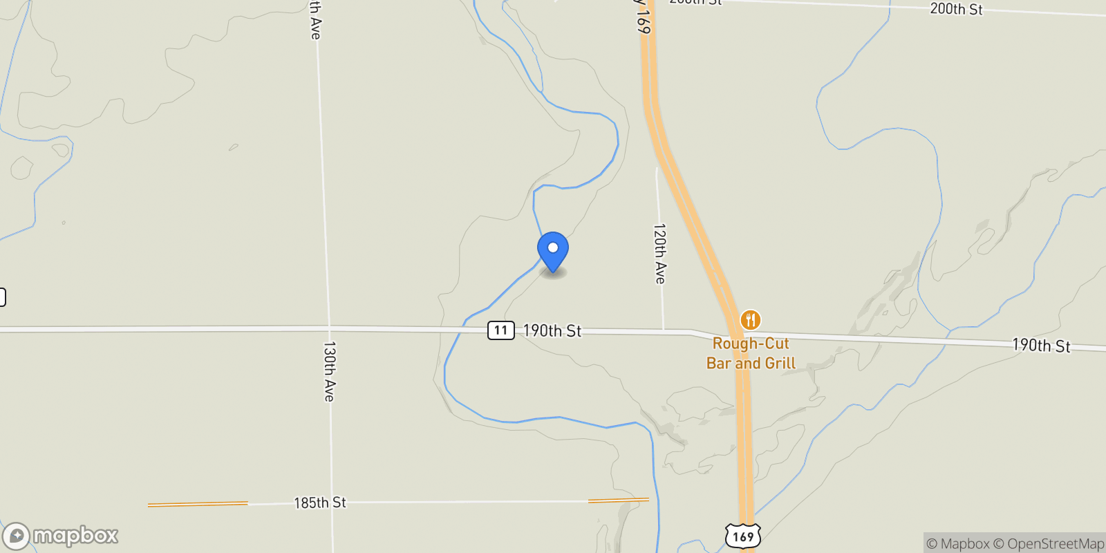Map showing 12446 190th Street, Page Twp, MN 56353, Milaca, Minnesota, United States.