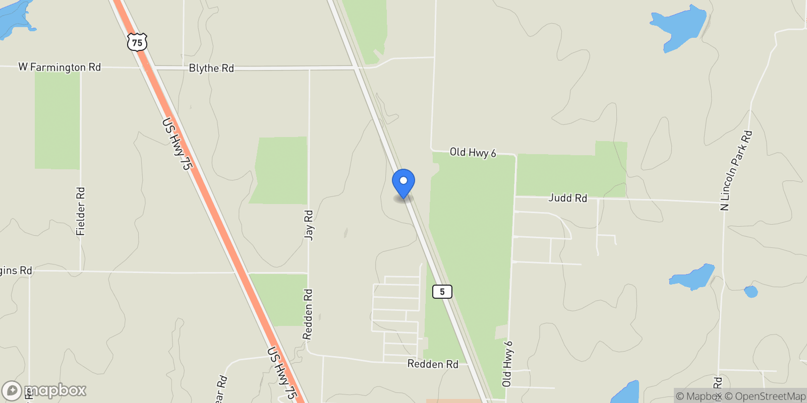 Map showing 5393 State Highway 5, Van Alstyne, TX 75495, Van Alstyne, Texas, United States.