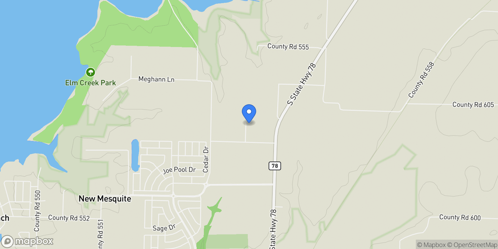 Map showing 2909 Deer Run Trail, Farmersville, TX 75442, Farmersville, Texas, United States.