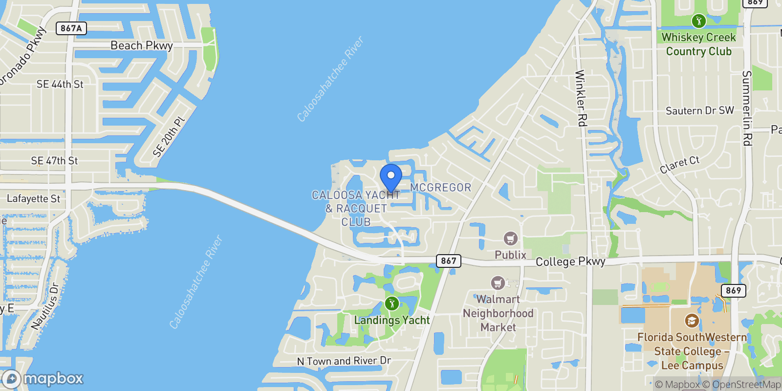 Map showing 381 Norwood CT, FORT MYERS, FL 33919, Fort Myers, Florida, United States.