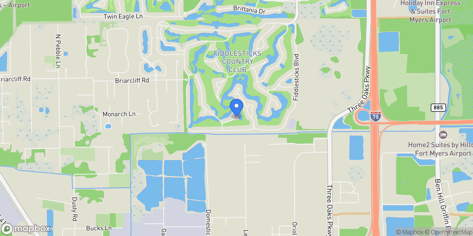 Map showing 15500 Gullane Court, Fort Myers, FL 33912, Fort Myers, Florida, United States.