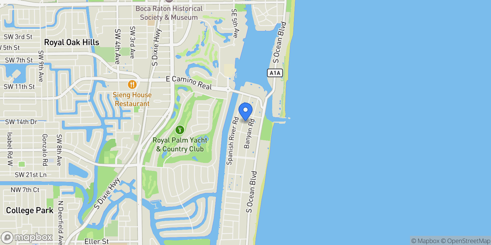 Map showing 1148 Cocoanut Road, Boca Raton, Florida, United States.