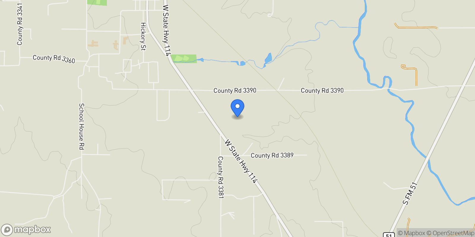 Map showing 4101 W Highway 114, Paradise, TX 76073, Paradise, TX, United States.