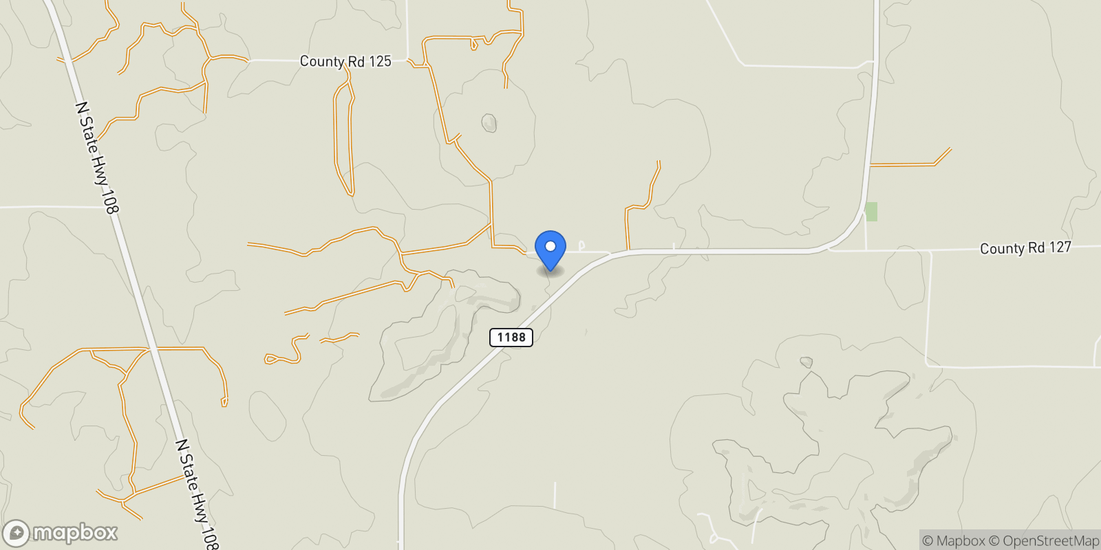 Map showing 26530 W Fm 1188, Stephenville, TX 76401, Gordon, Texas, United States.