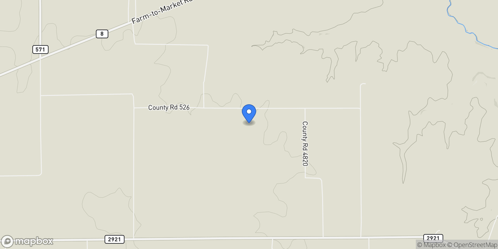 Map showing 2660 County Road 482, De Leon, TX 76444, De Leon, Texas, United States.