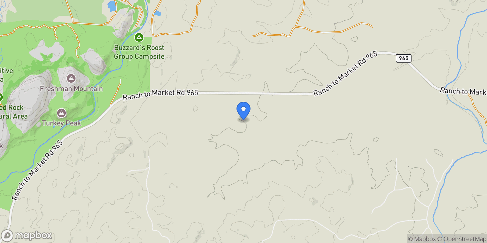 Map showing 7702 Ranch Road 965, Llano, TX 78643, Llano, Texas, United States.