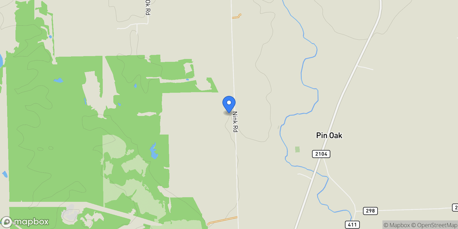 Map showing 431 Nink Road, Smithville, TX 78957, Smithville, Texas, United States.