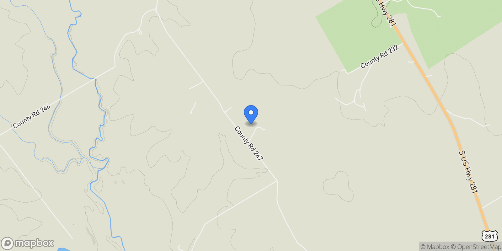 Map showing 2707 County Road 247, Hico, TX 76457, Hico, Texas, United States.
