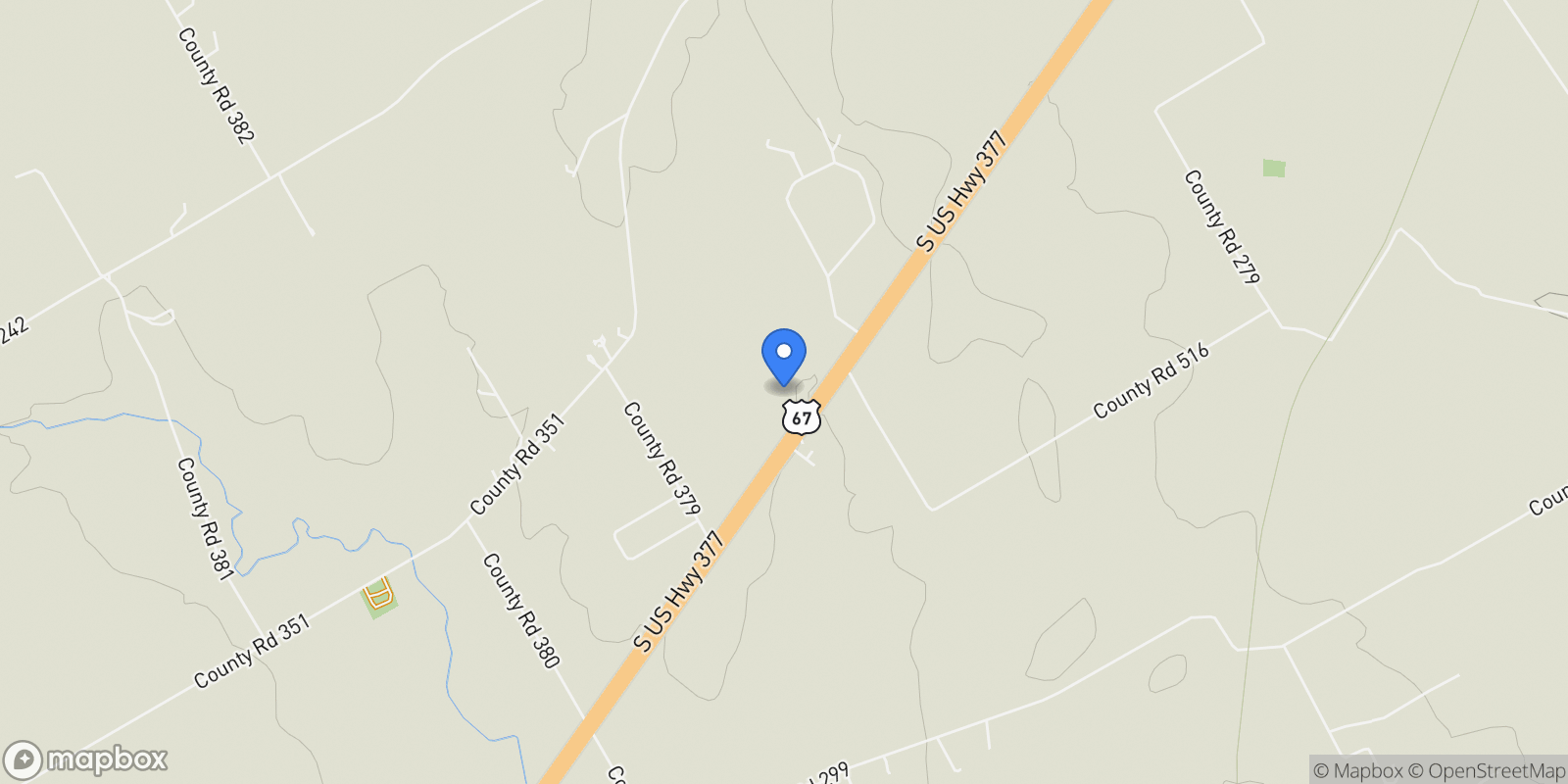 Map showing 10202 S US Highway 377, Dublin, TX 76446, Dublin, Texas, United States.