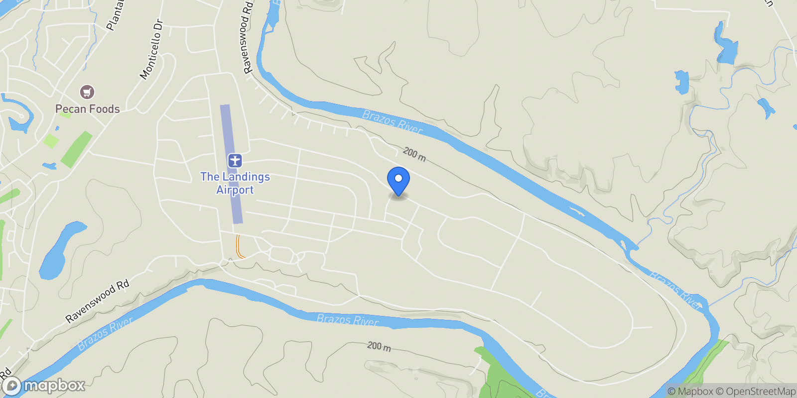 Map showing 2012 Skylane Drive, Granbury, TX 76049, Granbury, Texas, United States.