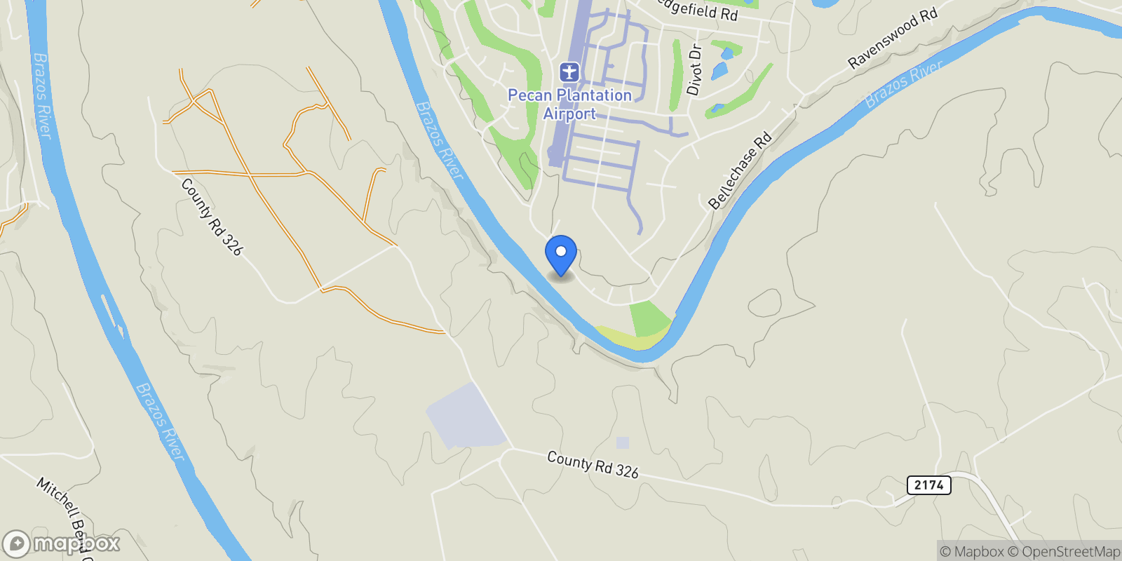 Map showing 9310 Bellechase Road, Granbury, TX 76049, Granbury, Texas, United States.