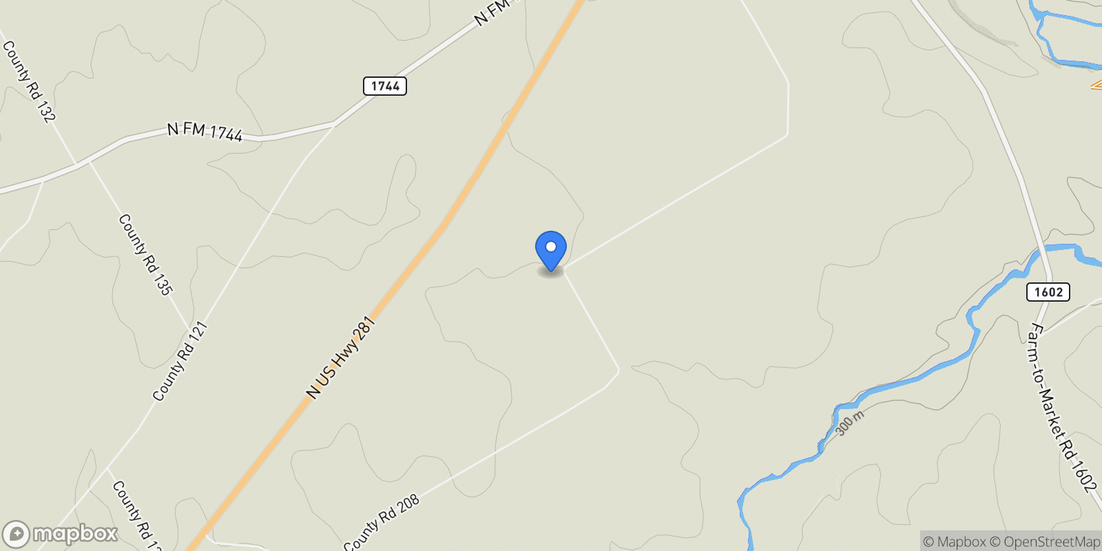 Map showing 2315 County Road 3208, Hico, TX 76457, Hico, Texas, United States.