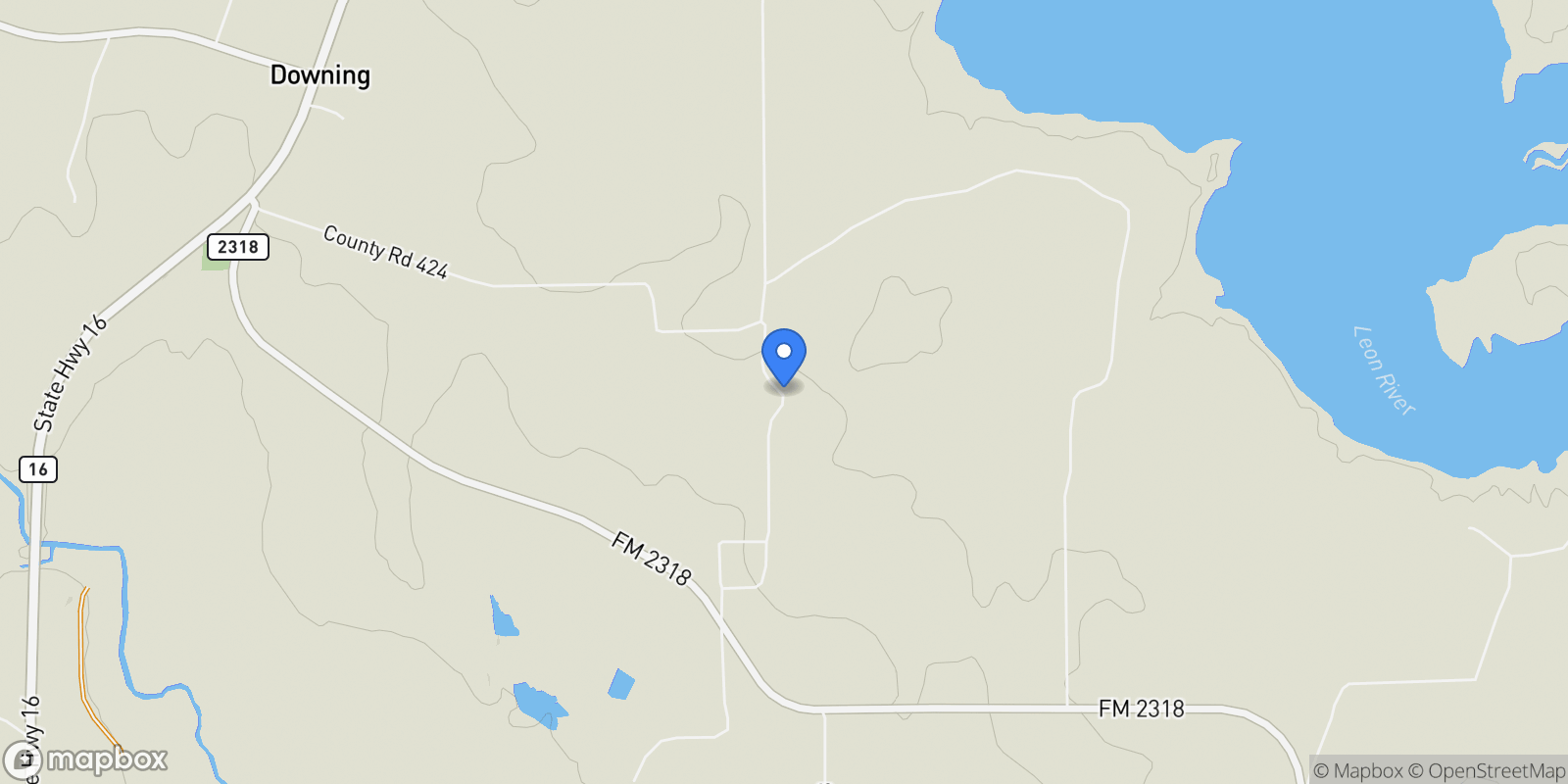 Map showing 751 County Road 424, Comanche, TX 76442, Comanche, Texas, United States.