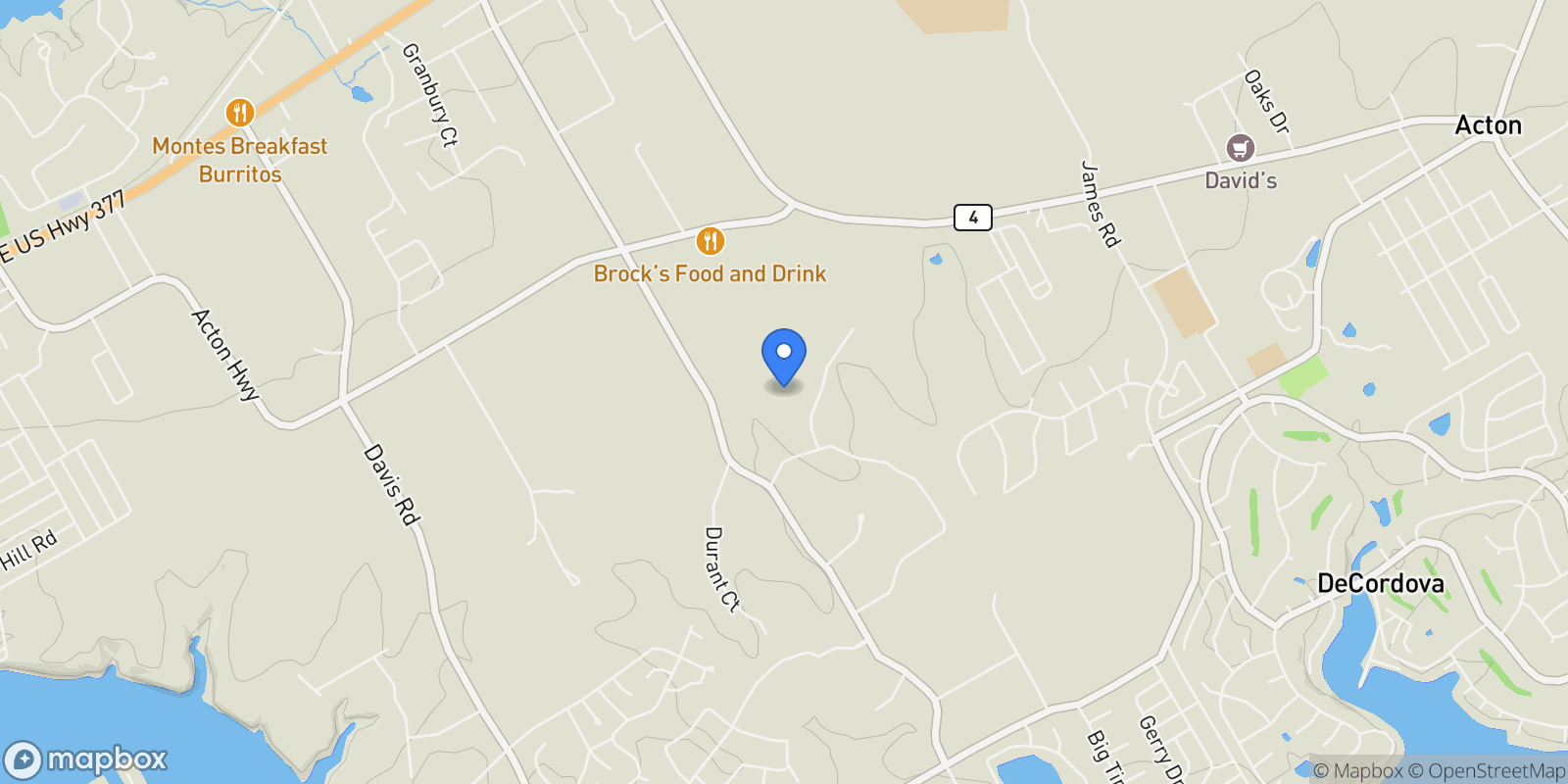 Map showing 4410 Halo Court, Granbury, TX 76049, Granbury, Texas, United States.