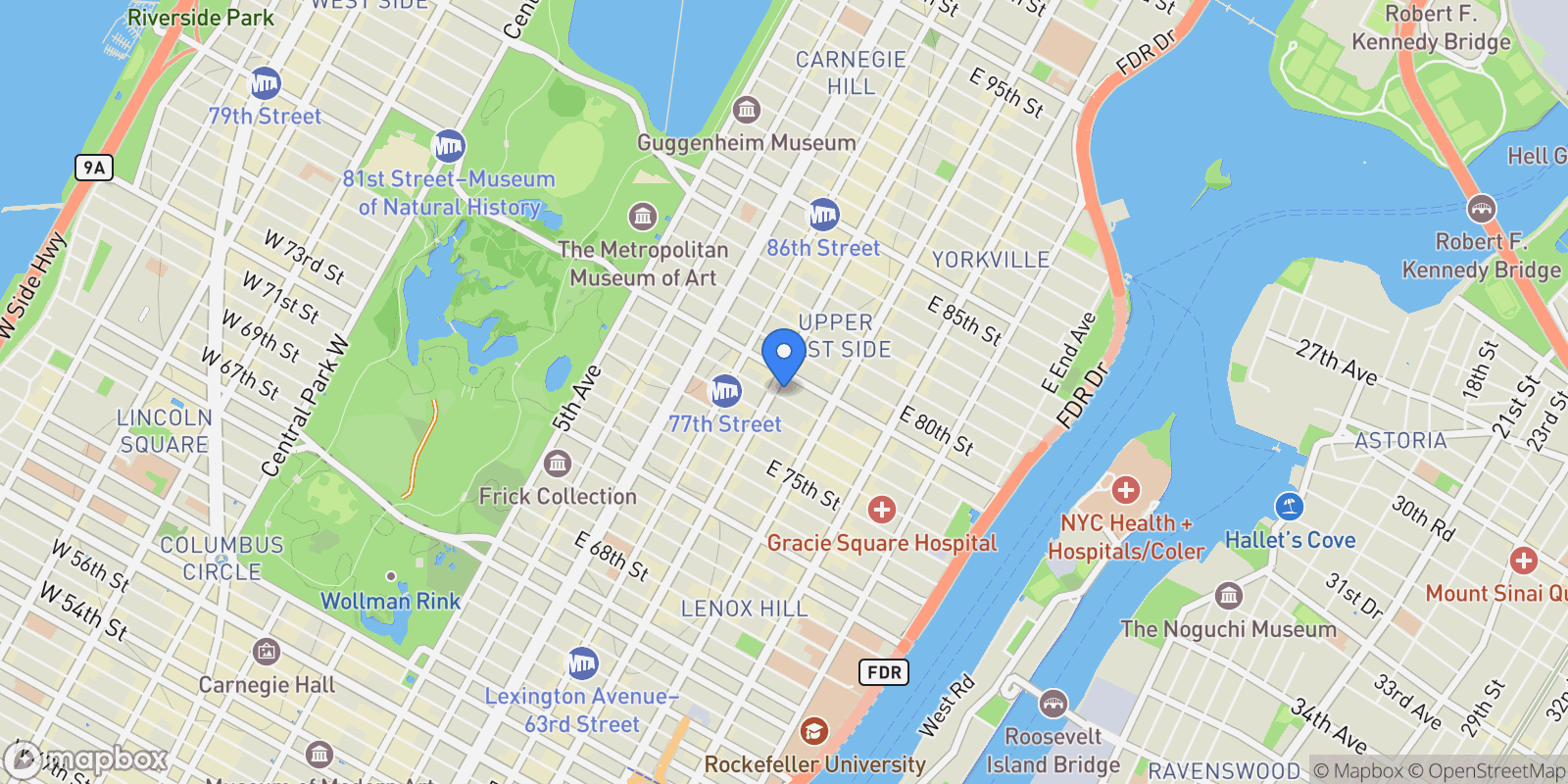 Map showing 205/78 Owners Corp., 205 E 78TH ST, New York, New York, United States.