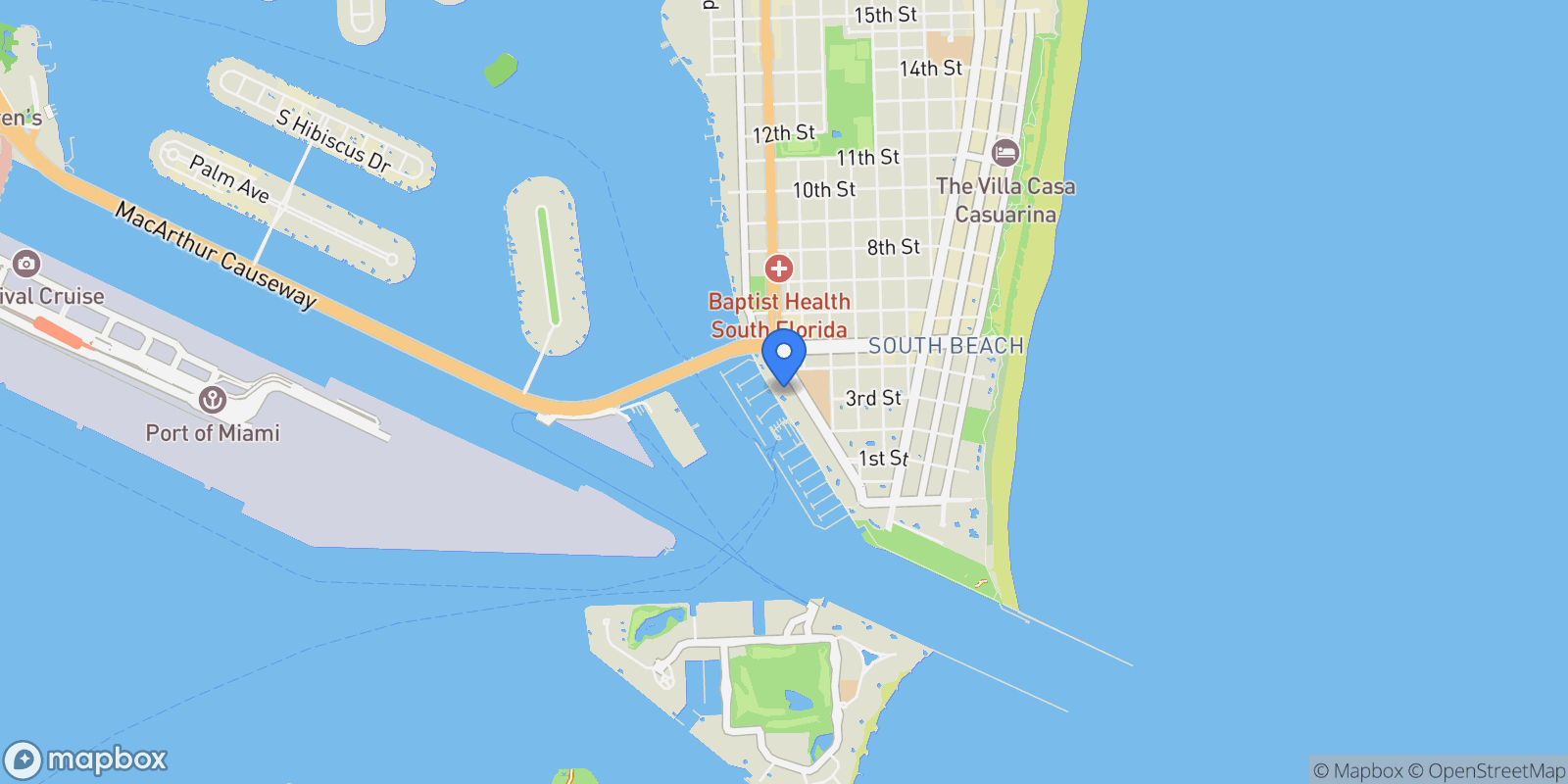 Map showing 400 Alton Rd 911, Miami Beach, Florida, United States.