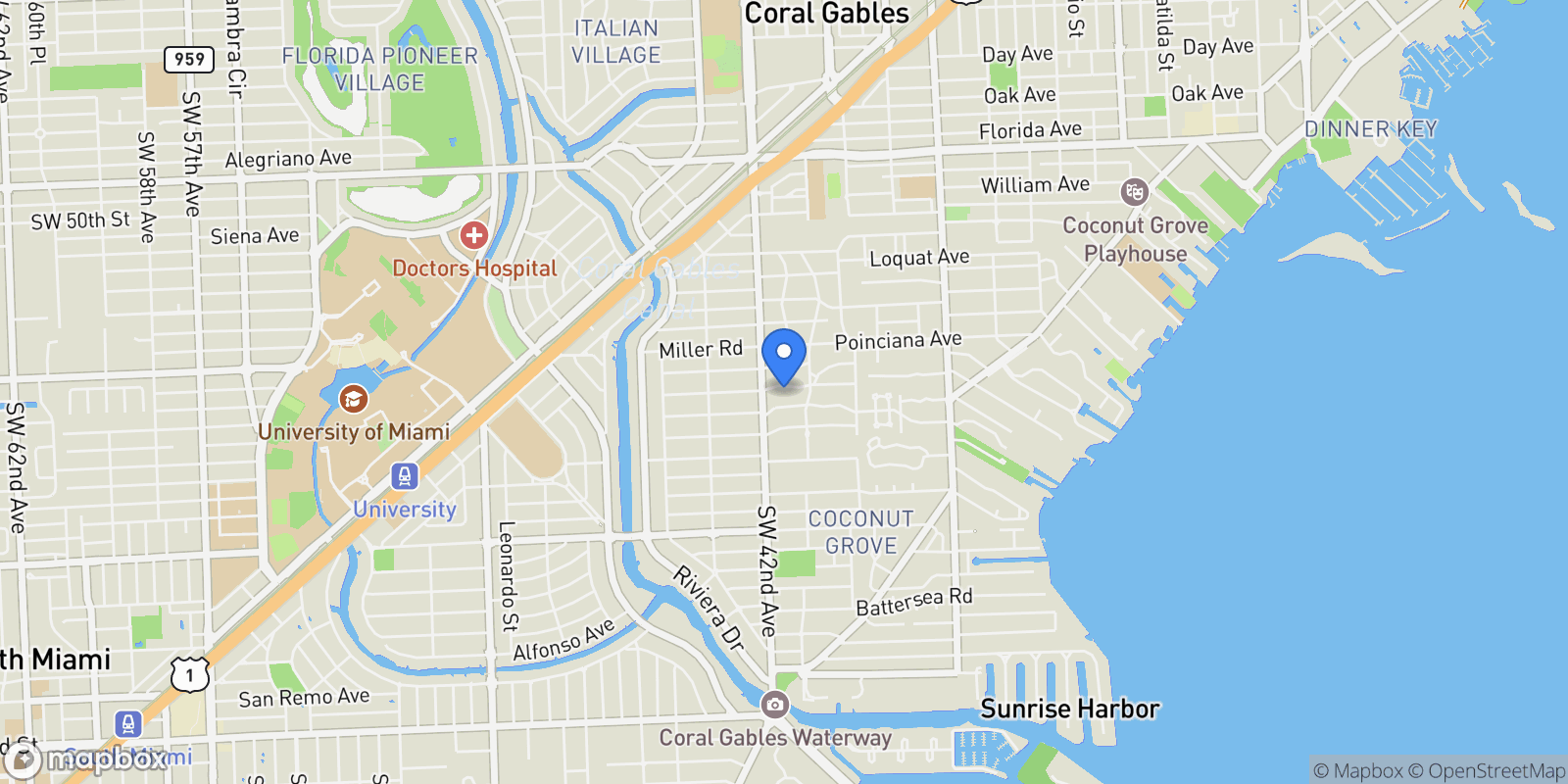 Map showing 4150 Ventura Ave, Miami, Florida, United States.