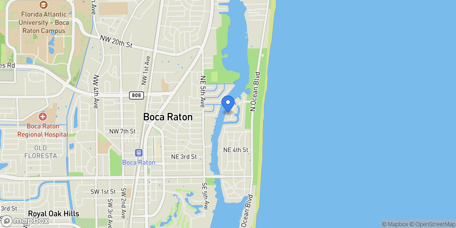 Map showing 749 Bamboo Dr, Boca Raton, Florida, United States.
