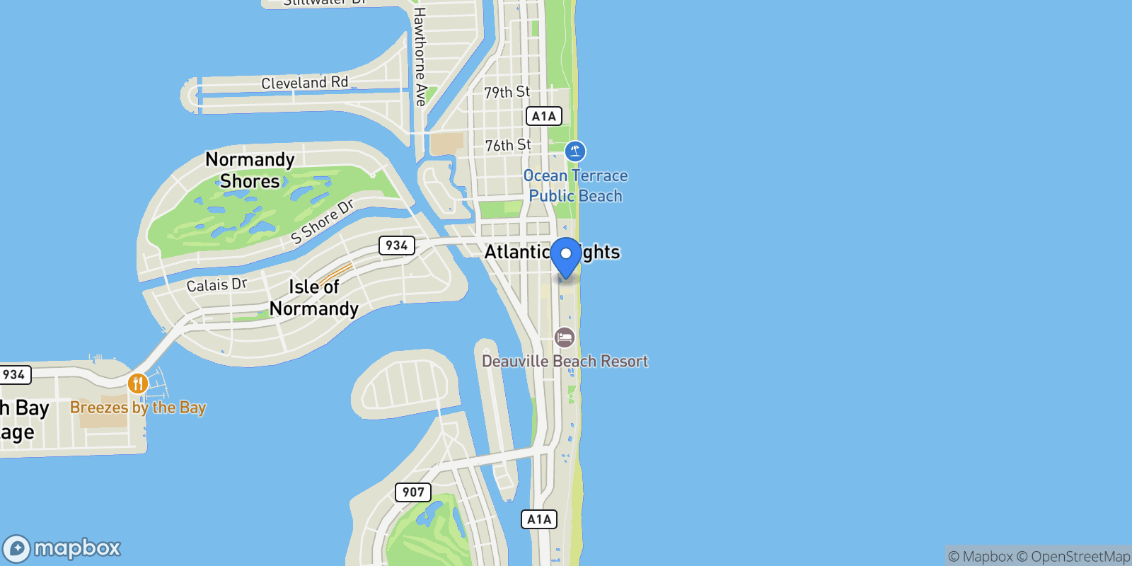 Map showing 6899 Collins Ave 2108, Miami Beach, Florida, United States.