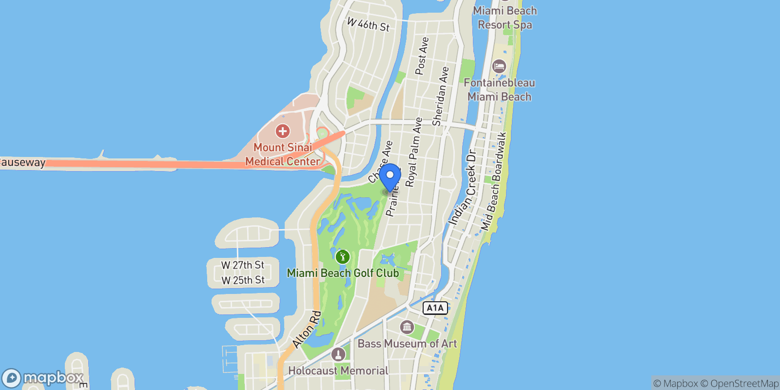 Map showing 3114 Prairie Ave, Miami Beach, Florida, United States.
