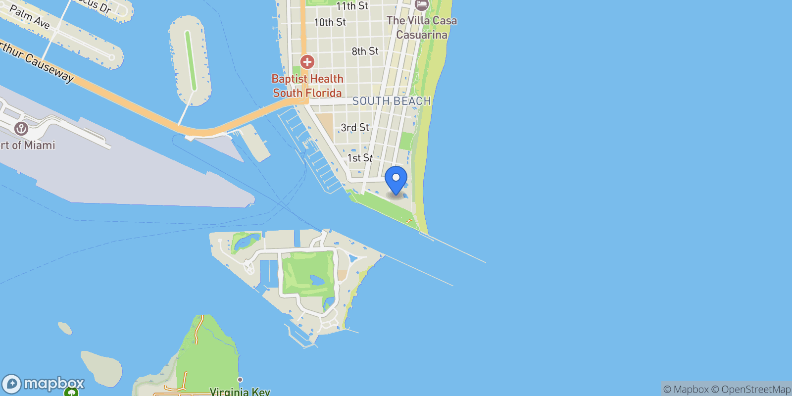 Map showing 100 S Pointe Drive 903, Miami Beach, Florida, United States.