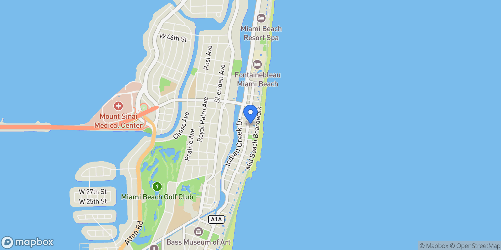 Map showing 3737 Collins Ave S-1501, Miami Beach, Florida, United States.