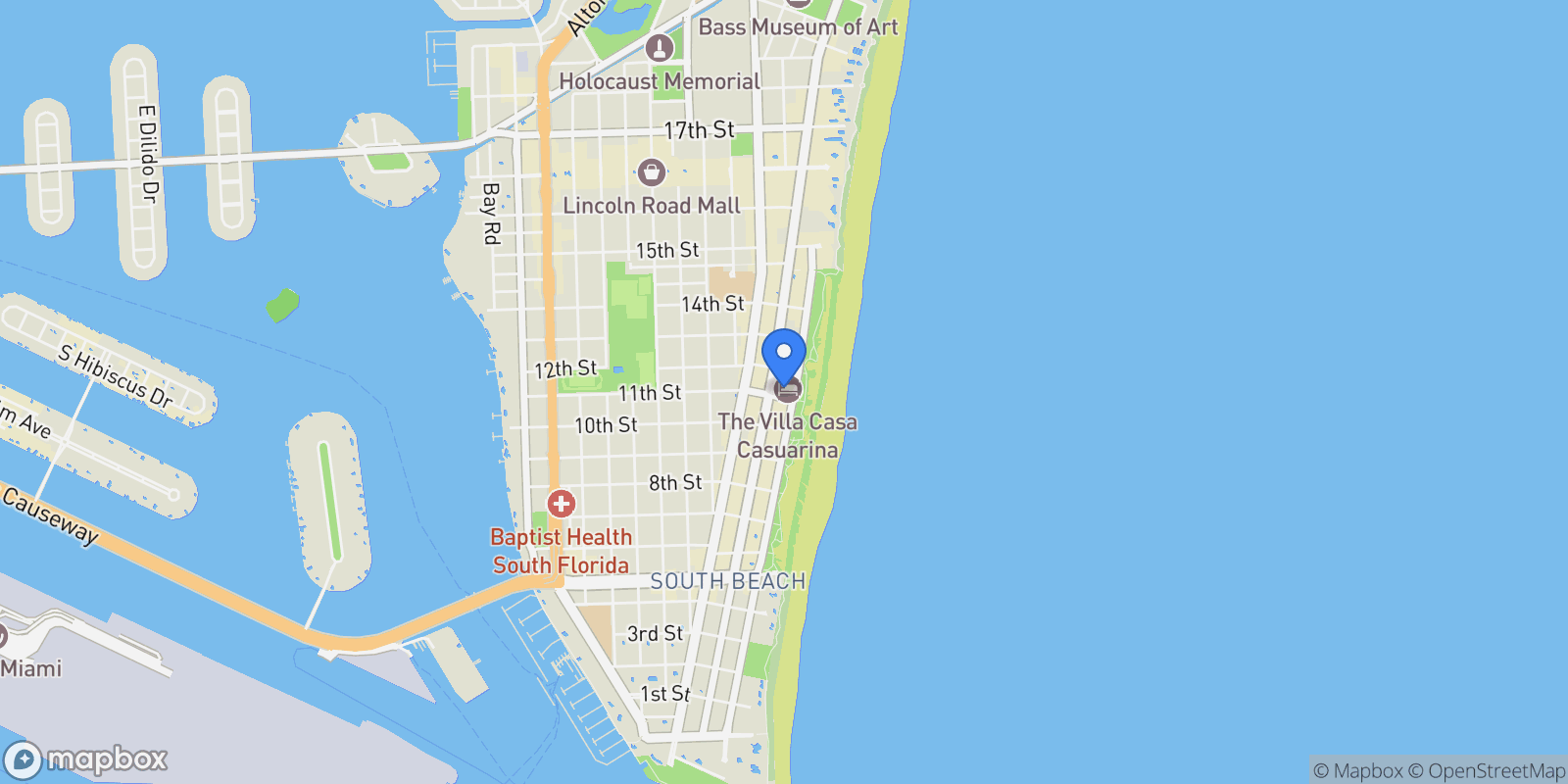Map showing 6799 Collins Ave CPH06, Miami Beach, Florida, United States.