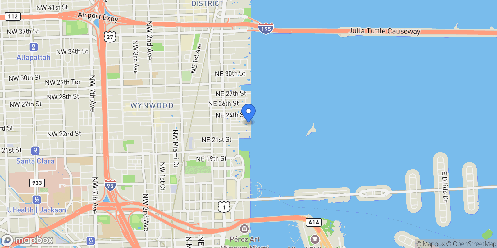 Map showing 788 NE 23rd St 2101, Miami, Florida, United States.
