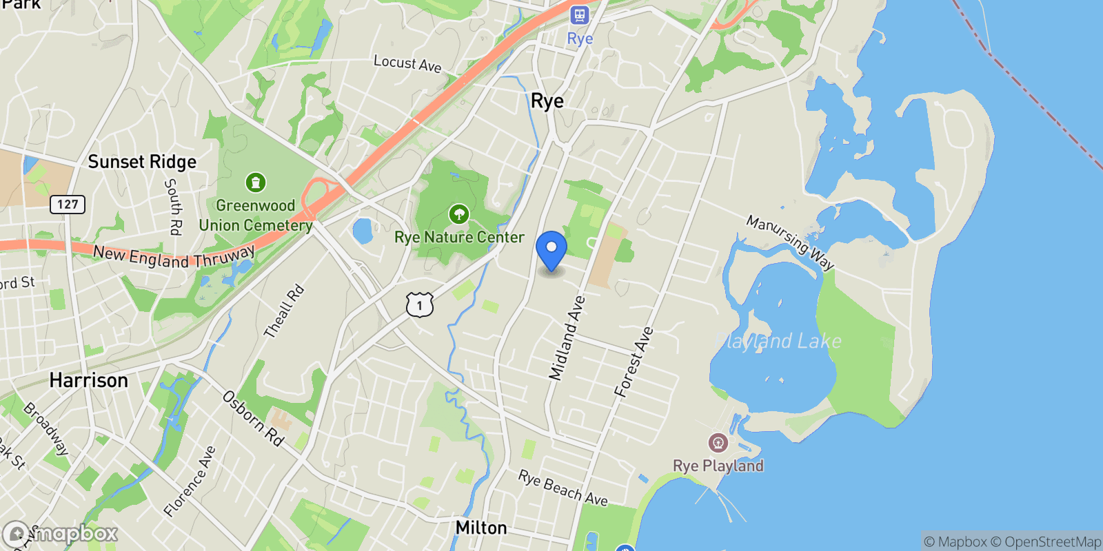 Map showing 11 Billington Court, Rye, NY 10580, Rye, New York, United States.