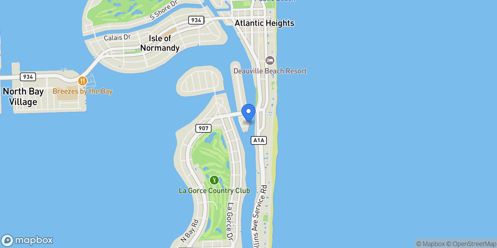 Map showing 6101 Aqua Ave 602, Miami Beach, Florida, United States.