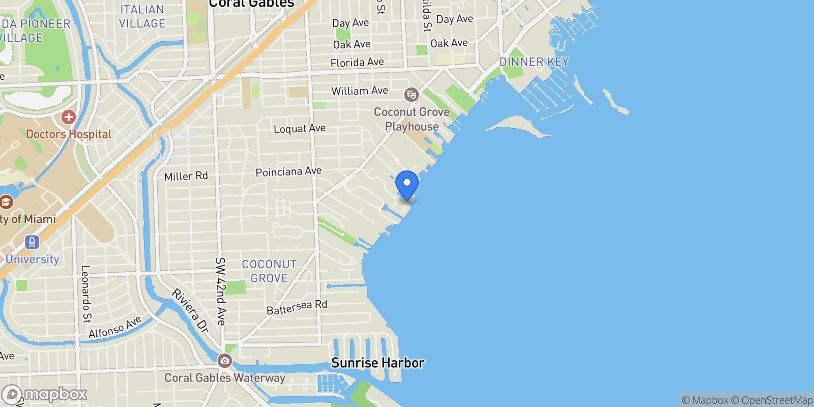 Map showing 3333 Poinciana Ave, Miami, Florida, United States.